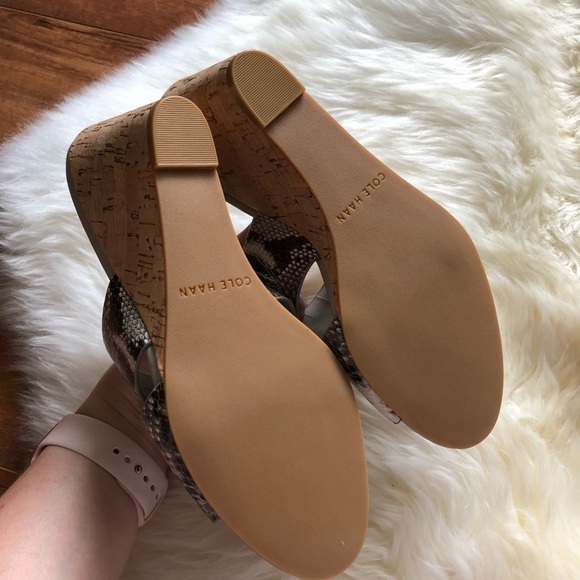 Cole Haan Acoma Wedge II Roccia Snake Print Sandal - Picture 5 of 9